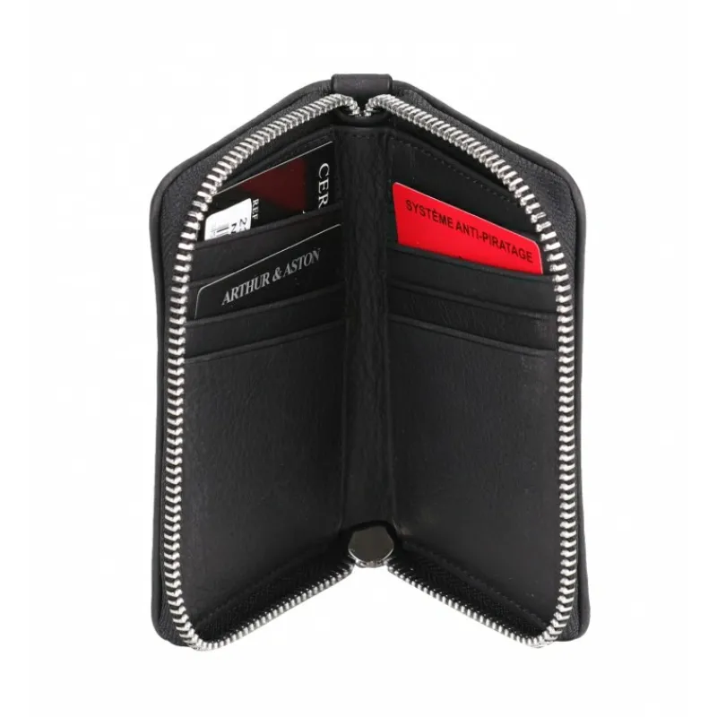 Porte Cartes Zippe Tiago Cuir^Arthur et Aston Shop